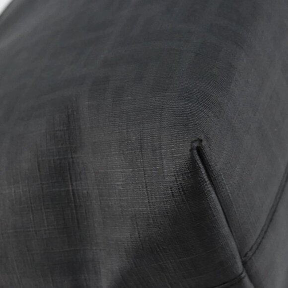 FENDI Zucca Canvas Tote Bag PVC Black Gold Auth 147011 - Picture 5 of 16